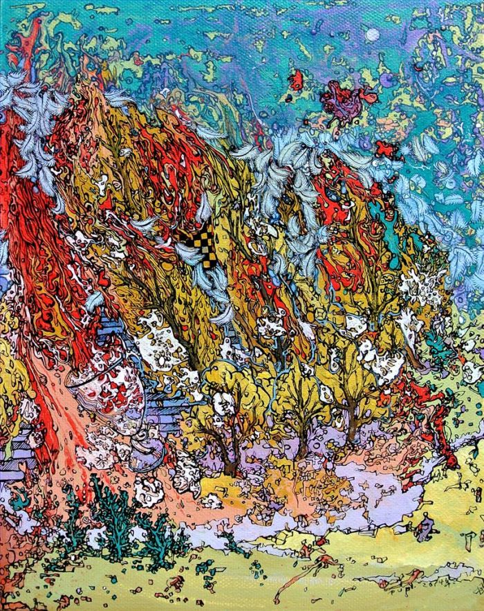 Pu Peng Peinture à l'huile - Une lettre de Vincent Van Gogh